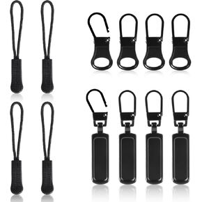 12pcs Zipper Pull Prow Place ، Zipper Slugper Pull Saper Zipper head Zipper Repair for Jucts Jeans Pounds Propacks (3 أنماط)