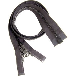 ykk brand Zipper ، Black #10 يفصل في أسفل علامة التبويب المعدنية من الدرجة البحرية ، والخدمة الثقيلة (60 "بوصة)