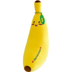 Banana Plush Hug Pillow محشو الفاكهة الفاكهة لعبة هدايا دمية لطيفة للأطفال 19.7 "