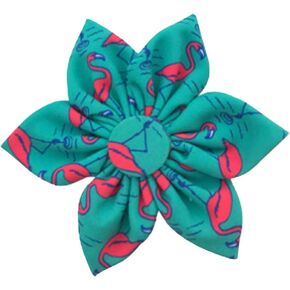 Huxley & Kent Pet Pinwheel | Flamingo (Large) | Summer Collar Accessory for Dogs/Cats | Bow Collar Attachment | Cute, Comfortable Accessory | H&K Pinwheel for Pets