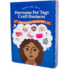الحرف اليدوية للأطفال: Make & Sell Pawsome Pet Tags Craft Business - Trepreneur Starter Kit ، DIY Business in a box Crafts ، Kids Girls Tweens ، Ages 7+