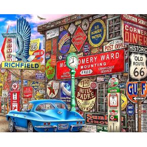 Springbok's 1000 Piece Jigsaw Puzzle Route Sixty-Six - Made in USA
