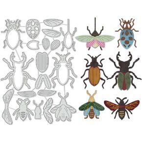 BENECREAT Bug Metal Cutting Dies Stencils, Bee and Wings Die Cuts Embossing Tool Metal Templates for DIY Crafts Scrapbooking, Photo Album, Card Embossing