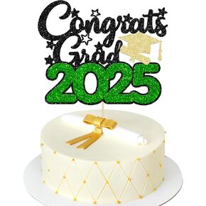 Gyufise 1 Pack Treguation Cake Decorations 2025 - تهانينا لكعكة الكعكة Topper ، اختيارات Red Cupcake Toppers للمدرسة الثانوية العليا ، لوازم الحفلات الجامعية