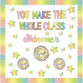 63 Pcs Classroom Bulletin Board Decoration Set You Make The Whole Class Shimmer Bulletin Board Decor Back to School Bulletin Board Classroom Door Decor for Chalkboard School Wall Decor