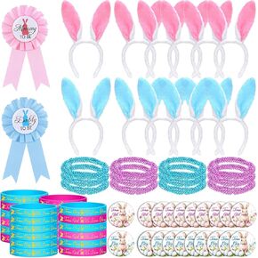 yunlly 98 PCS Easter Gender Canner Supplies Party Party Party Favors Boy أو Girl Gender Deflies Games Supplies Earn