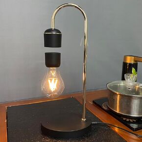 Levitating Light Bulb, Floating Lamp with Wireless Charging Pad, Magnetic Levitation Table Lamp, Home Night Light, Office Decor, Christmas Gift, Bedroom Decoration