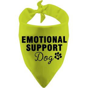 1 قطعة دعم عاطفي الكلب باندانا ESA Cat Bandana ESA Dog Bandana Service Dog Bandana Snap on Bandana Dog Gift (الدعم العاطفي الكلب الأصفر)