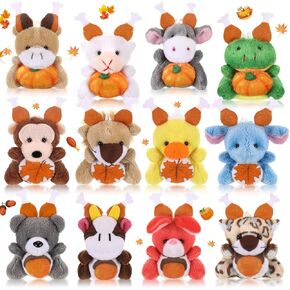 12 Pcs 2025 Grad Stuffed Animal Bulk Mini Graduation Plush Animal Toy with Cap Class of 2025 Stuffed Bear Keychain for Party Decoration Goodie Bag Filler Toy Carnival Prizes Exchange Gift
