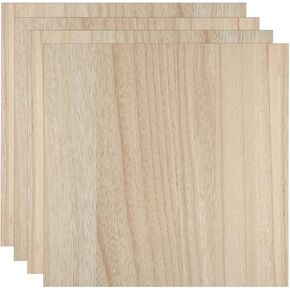4 حزمة MDF ألواح الخشب 12 "X12" -1/4 بوصة خشبية سميكة ، ورقة MDF قشرة المزدوجة من أجل الحرف DIY محلية الصنع