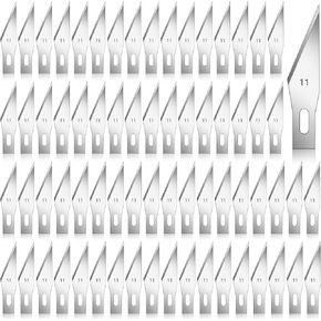 600 PCS سكين شفرات 11 شفرات الصلب عالية الكربون الصلب شفرات سكين الهواية شفرات إعادة الملء #11 شفرات استبدال السكين الدقة مع حالة تخزين لقطع القصاصات القطع الخشب نحت الخشب
