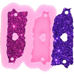 Puerto Rico Map Mold Resin Keychain Molds Silicone Mold for DIY Making Pendant Ornaments Jewelry Necklace Luggage Tag Decoration Craft