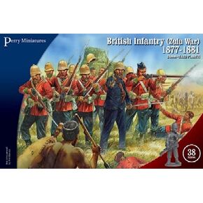Perry Miniatures Set-902 28mm المشاة البريطانية Zulu War 1877-1881 38 جنود بلاستيكي