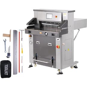 VEVOR Electric Hydraulic Paper Cutter, Heavy-Duty Cutting Machine with 26 in (660.4 mm) Cutting Width, 3.14 in (80 mm) Cutting Thickness, Electric Paper Trimmer with 7 in Touchscreen Numerical Control