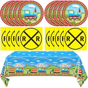 41 PCS Party Party Supplies Train Train Decortations Decortings يمكن التخلص منها
