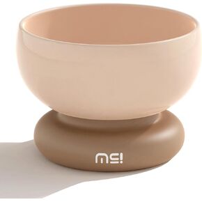 MS!MAKE SURE Dog Cat Food Bowl, Ceramic Elevated Cat Bowls, Large Capacity Raised Cat Bowl, Perfect for Multiple Cats or Dogs - Chocolate