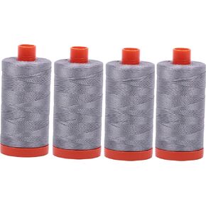 Aurifil Mako 50wt Thread 4 Rigbls: Gray (2605 × 4)