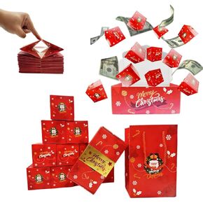 Betensh Novelty Christmas Explosion Gift Box ، Surprise Red Respons Home Fox ، Cashich Cash Red Envelope Home (Box Christmas ، 1 PCS)