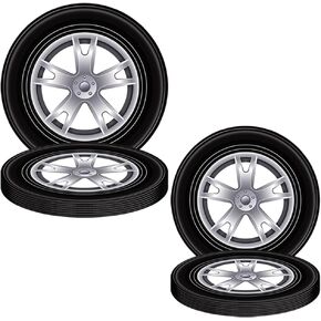 Maysun 40 PCS PRACING Party Party Party Party Car Decorations Party Party Decorations Racing Wheels Dining Plates Baby Shower Pirths 'Offrict Presidents تقدم 20 ضيفًا