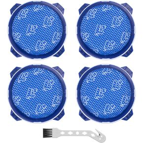 Jet75 Vacuum Filters Replacement Parts, Compatible with SAMSUNG Jet 75, 90, 75+, 70, 60, VS9000RL, 2 Pack HEPA Filters and 1 Brush, Reusable, Polycarbonate, 2 Count