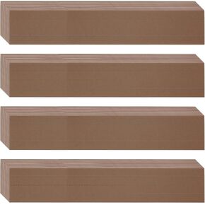 PATIKIL 100 SHOETs حكمت شرائح الجملة ، 3 "× 17" بطاقة 250GSM ورقة كتابة أسود مقبلات الجملة المبطنة لمكاتب الفصول الدراسية للمعلمين ، براون ، براون
