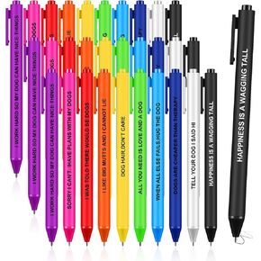 EA SANATE 30 PCS Dog Lovers مجموعة ، مجموعة مضحكة لعشاق الكلاب الهدايا الطبيب البيطري هدايا أسبوع الأسود حبر 0.5 مم لطيف الحبر الجدة الأقلام لأصحاب الجرو الكلب ، 10 ألوان
