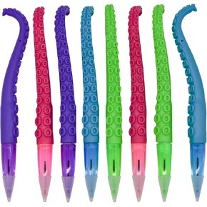 Maydahui 8 PCS الأخطبوط اللامس على شكل قلم PROIND PEN FUNGER FUNGER PEN الأسود حبر Devilfish الأقل