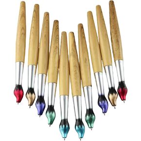 dohobby Brush Shape Ballpoint Pen, Yellow Taking Notes Blue Novelty Retractable Pens, Art Activities Red Office