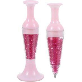 Zenarao 5D Diamond Painting Pen, Flower Pot Shaped Comfort Grip Standable Ergonomic Point Drill Pen for Diamond Painting and Nail Art, Diamond Painting Kits, Nail Art Accessories (Pink)
