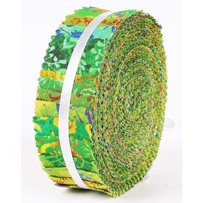 Soimoi Jelly Roll Fabrics for kilting 40 strip 2.5 "بوصة حزم شرائط قطنية ، نسيج مثالي للخياطة لمشروع الحرف ، لحاف Precut Fabirc ، شرائط قطنية خضراء للديكور ، بطانية- طباعة باتيك