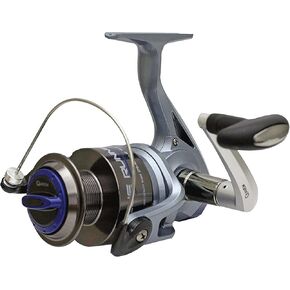 Quantum Blue Runner Spinning Fishing Reel, Size 40 Reel, Changeable Right- or Left-Hand Retrieve, Lightweight Composite Body, TRU Balance Rotor, 5.2:1 Gear Ratio, Blue, Clam Packaging