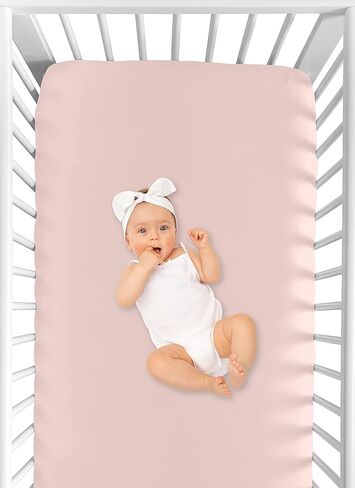Sweet Jojo Designs Ballerina and Bows Girl Baby Fitted Crib Sheet for Infant Newborn Nursery Toddler Bed Room Standard Mattress Ballet Shoes Dancer Hearts Sparkles Crowns Princess Tutu Pink Blue Green in Kuwait