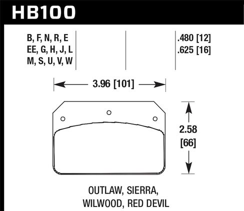 HB100W.480 DTC-30 Motorsports Brake Pads in Saudi Arabia