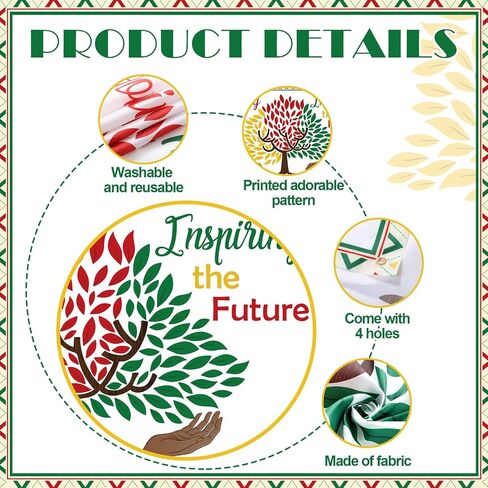 Black History Month Backdrop 71" x 43" Inspiring The Future Honoring The Past Black History Bulletin Board Decorations for Classroom African American Celebration Decoration(Heart Leaves) in Saudi Arabia