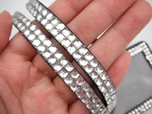 ALL in ONE Rhinestone Lanyard Bling Crystal Necklace + Card Holder for Id/Key/Cell Phone (White) in Saudi Arabia