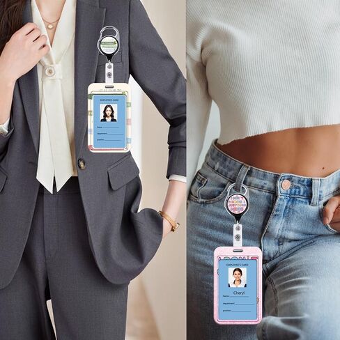 Inspirational Quote Work Retractable Badge Reel Preppy School Butterfly ID Holder Cute Reel Clip & Card Holder for Keys ID Badges for Women Girls Kids Staff Aesthetic Retractable Keychain(It's Ok) in Kuwait