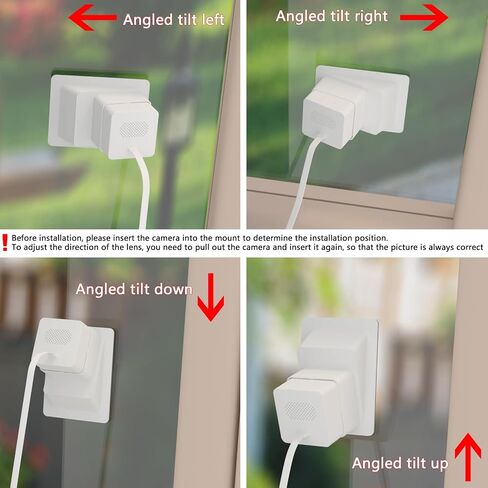Angled Window Mount for Wyze Cam OG and OG Telephoto (2023 Release), 20 Degrees Tilt Up/Down/Left/Right Through Window Use Cam OG, Looking Front Yard and Driveway (Black/Pack of 2) in Saudi Arabia