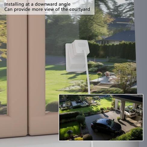 Angled Window Mount for Wyze Cam OG and OG Telephoto (2023 Release), 20 Degrees Tilt Up/Down/Left/Right Through Window Use Cam OG, Looking Front Yard and Driveway (Black/Pack of 2) in Saudi Arabia