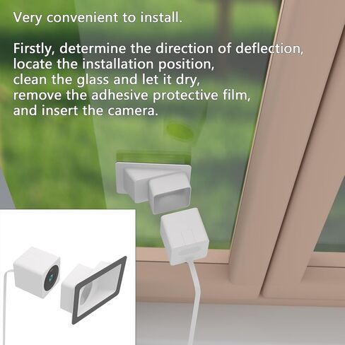 Angled Window Mount for Wyze Cam OG and OG Telephoto (2023 Release), 20 Degrees Tilt Up/Down/Left/Right Through Window Use Cam OG, Looking Front Yard and Driveway (Black/Pack of 2) in Saudi Arabia