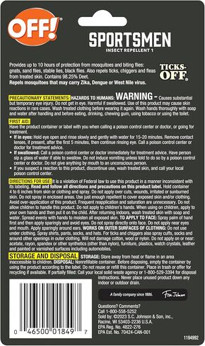 OFF! Deep Woods Sportsmen Insect Repellent Spritz, Maximum Strength, Bug Spray with up to 10 Hours of Protection, 1 oz (Pack of 12) in Kuwait