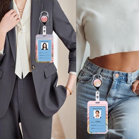 Inspirational Quote Work Retractable Badge Reel Preppy School Butterfly ID Holder Cute Reel Clip & Card Holder for Keys ID Badges for Women Girls Kids Staff Aesthetic Retractable Keychain(It's Ok) in Kuwait