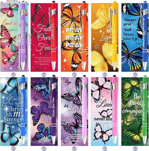 30 Sets Employee Team Appreciation Gifts Pens Bulk Staff Thank You Gifts with Bookmarks Favors Items Black Ink Ballpoint Pen Inspirational for Collegue Party Guests Her Him Women Men Friends in Kuwait