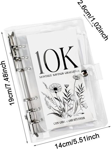 3pcs 12 Month Envelopes Money Saving Challenge Binder, 2.5K/5K/10K Budget Binder with Cash Envelopes for Cash Saving in Saudi Arabia