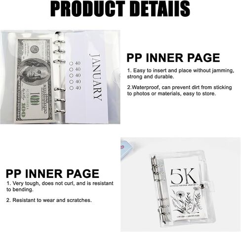 3pcs 12 Month Envelopes Money Saving Challenge Binder, 2.5K/5K/10K Budget Binder with Cash Envelopes for Cash Saving in Saudi Arabia