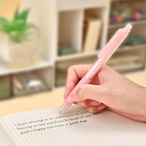 BAYTORY 8Pcs Retractable Gel Pens Black Ink, 0.5mm Fine Point Quick Dry Gel Ink Pen, Aesthetic Smooth Writing Pens with Comfortable Grip (Multicolor) in Saudi Arabia