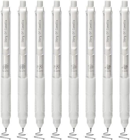 BAYTORY 8Pcs Retractable Gel Pens Black Ink, 0.5mm Fine Point Quick Dry Gel Ink Pen, Aesthetic Smooth Writing Pens with Comfortable Grip (Multicolor) in Saudi Arabia