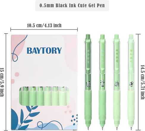 Baytory 8pcs أقلام الهلام القابلة للسحب الحبر الأسود ، قلم حبر هلام جاف سريع 0.5 مم ، وأقلام الكتابة الناعمة الجمالية مع قبضة مريحة (متعددة الألوان) in Saudi Arabia