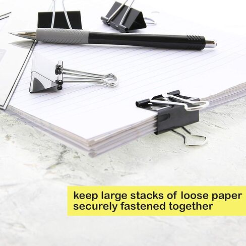 BAZIC Large 2" (51mm) Black Binder Clip (4/Pack) in Saudi Arabia