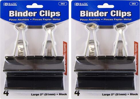 BAZIC Large 2" (51mm) Black Binder Clip (4/Pack) in Saudi Arabia