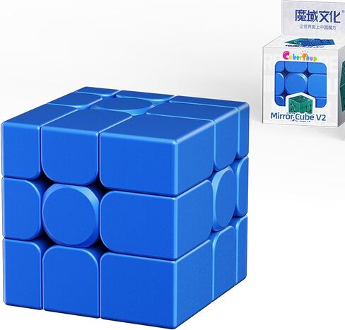 CuberShop Moyu Mirror Cube V2 3x3x3 Speed Cube Blue, 2025 New Funny Variant of 3x3 Speed Cube, Affordable Moyu Puzzle, Irregular Brain Teasing Magic Cube (Bright Standard) in Saudi Arabia